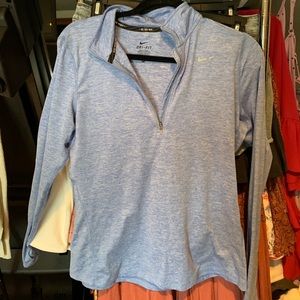 Nike, half runner zip, light blue